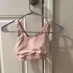 Lululemon Athletica Blush Pink Cross-Back Sports Bra